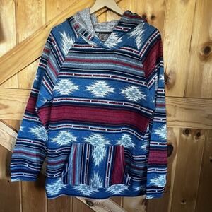 Brooklyn Cloth‎ Men's XL Pullover Hoodie Southwest Aztec Kangaroo Pocket